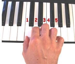 Vị trí đặt ngón tai khi học chơi đàn piano