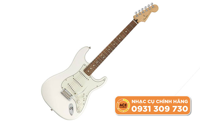 đàn Guitar Điện Fender Player Stratocaster SSS Pau Ferro Poplar White
