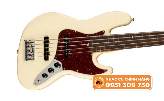 Đàn Guitar J Bass Fender American Pro II SS V strings Rosewood Olympic White
