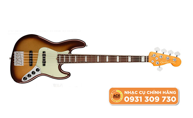 Đàn Guitar J Bass Fender American Ultra SS V strings Rosewood Mocha Burst