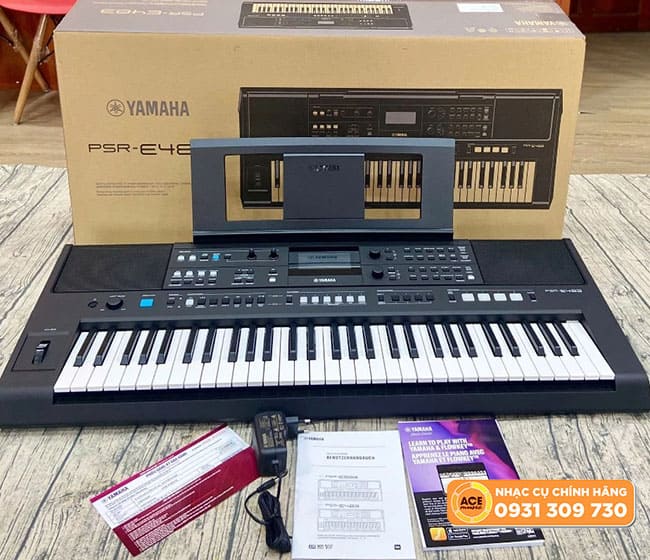 Dan-organ-yamaha-psr-e483-full-box-adaptor-phieu-bao-hanh